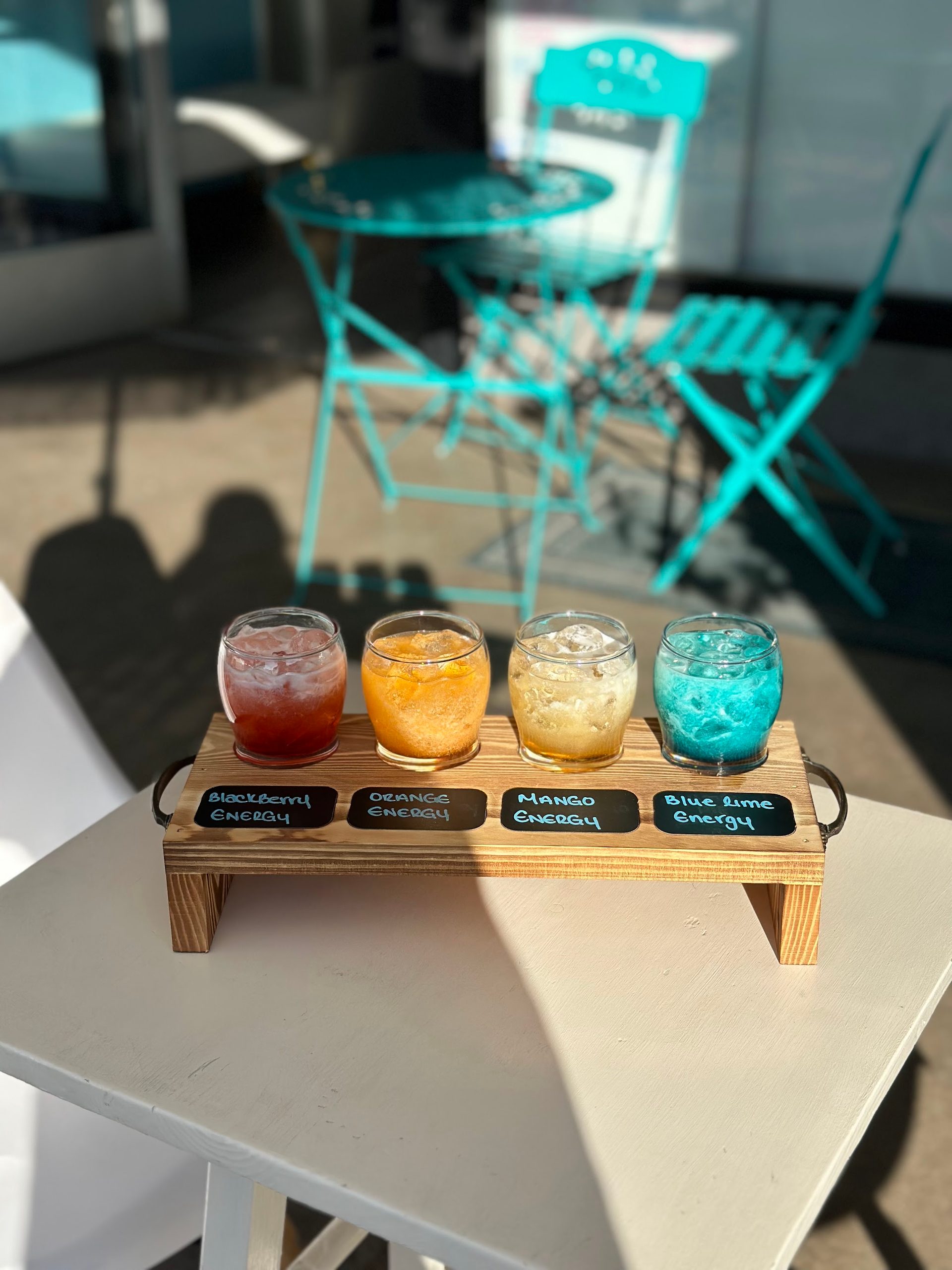 Energy flights and signature drinks