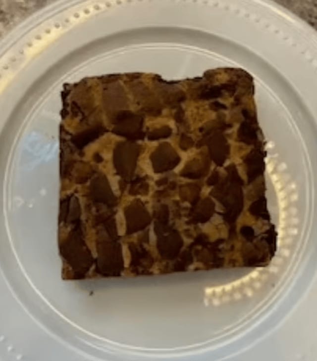 Warm Caramel Brownie.